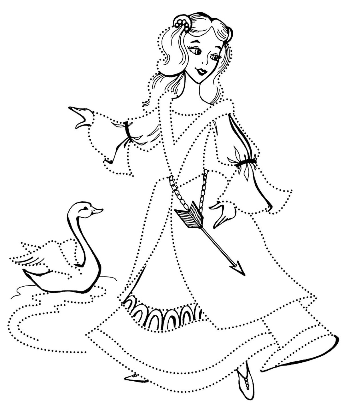 Раскраски для девочек царевны