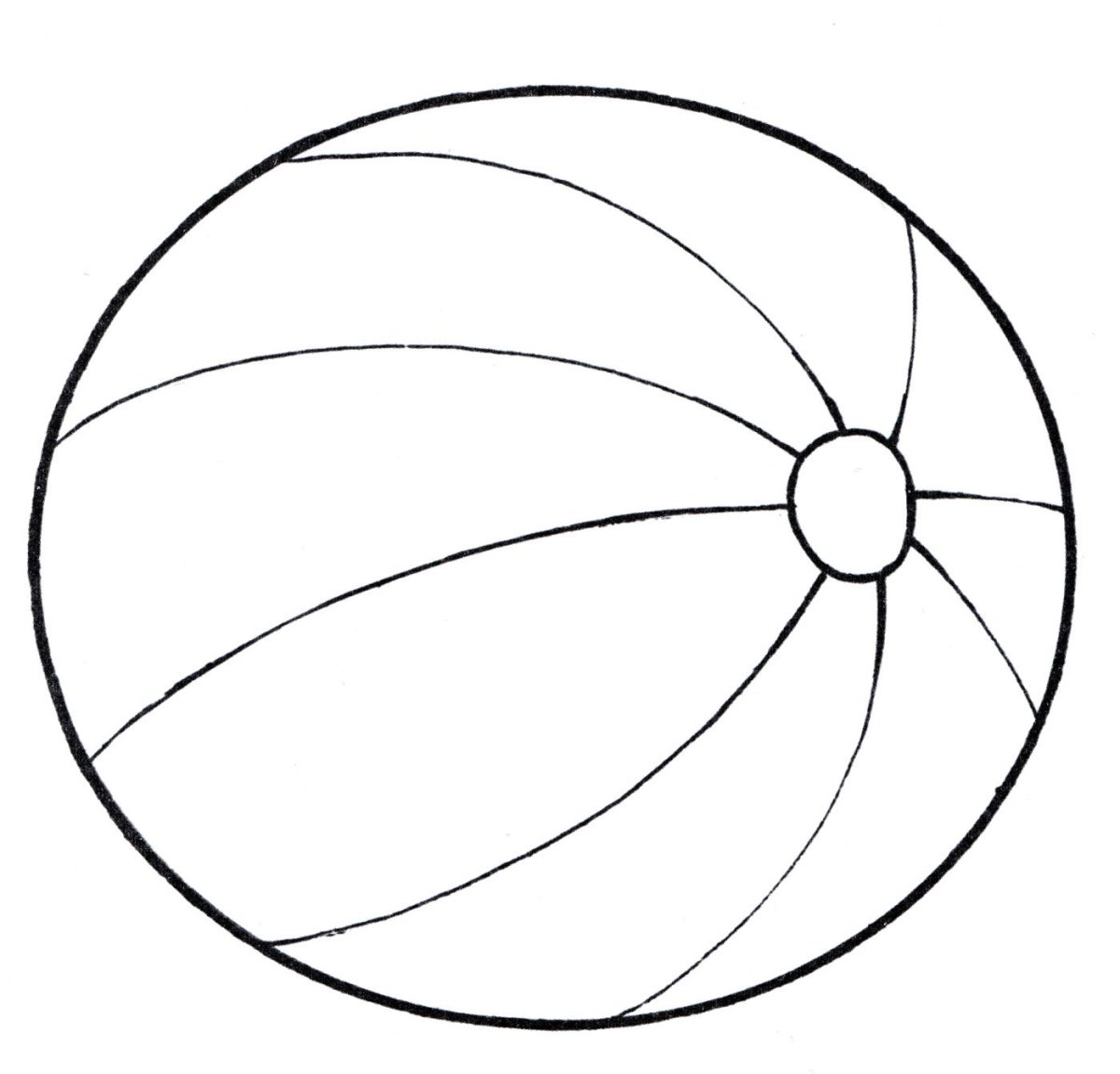 Мячик: раскраска