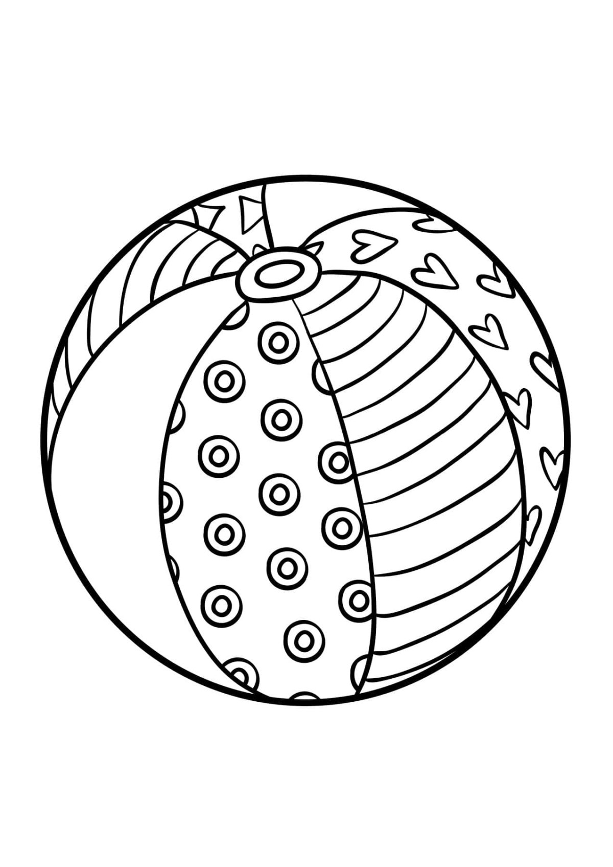 Мячик раскраска для детей
