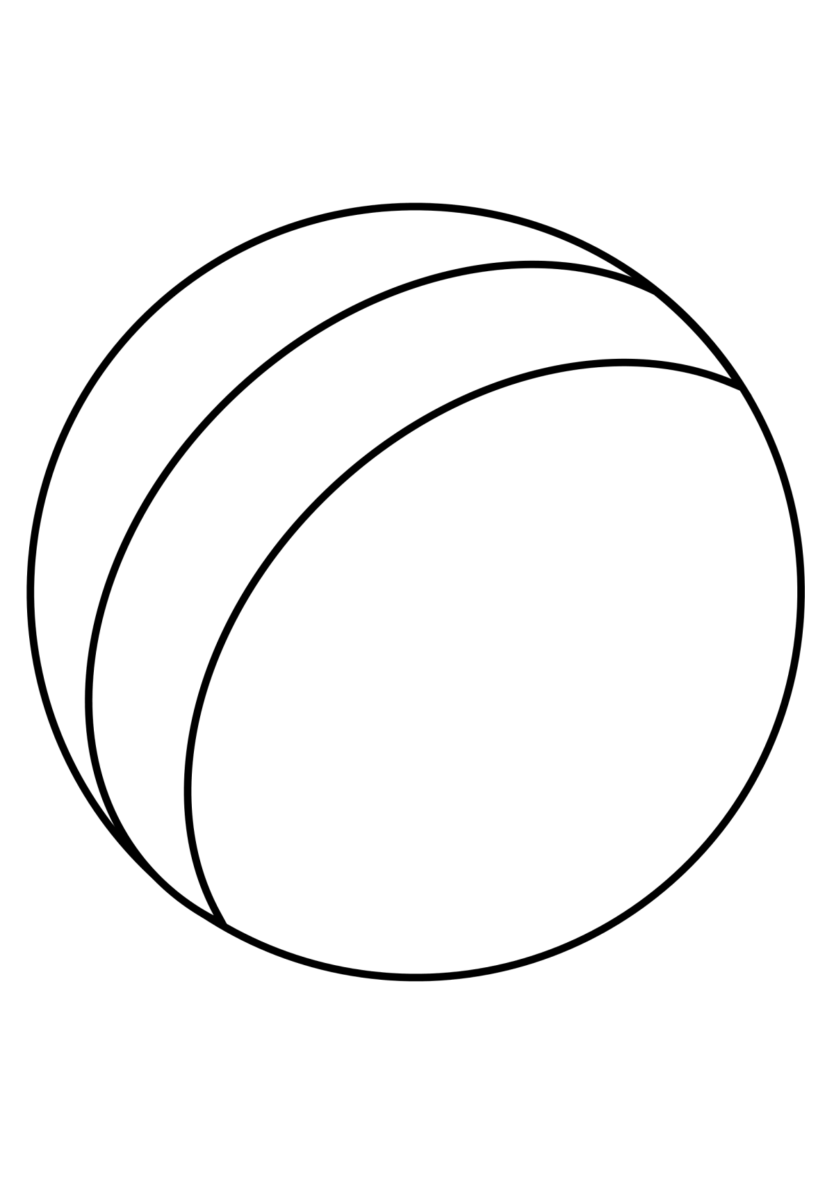 Мячик раскраска для детей