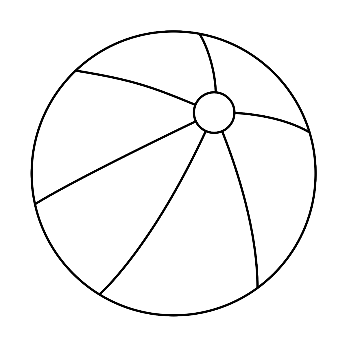 Мячик раскраска для детей