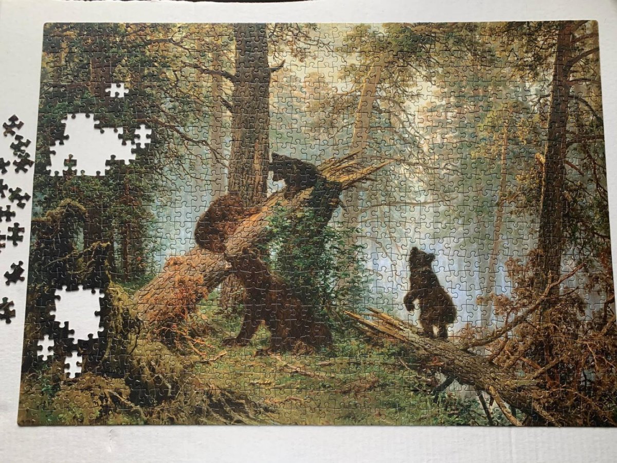 Утро в Сосновом лесу, Шишкин, 1889