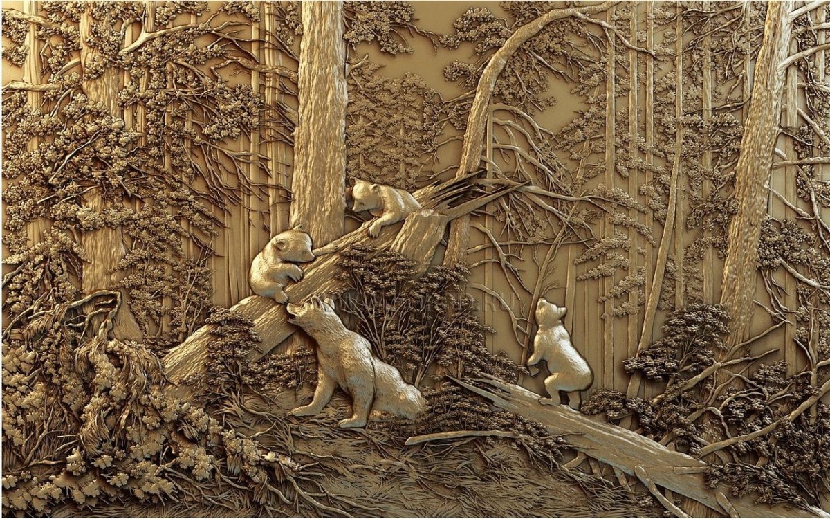 Лесной пейзаж Шишкин утро в Сосновом лесу