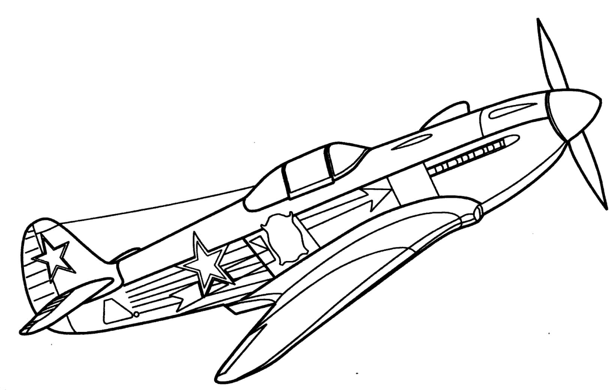 P-51 Mustang раскраска