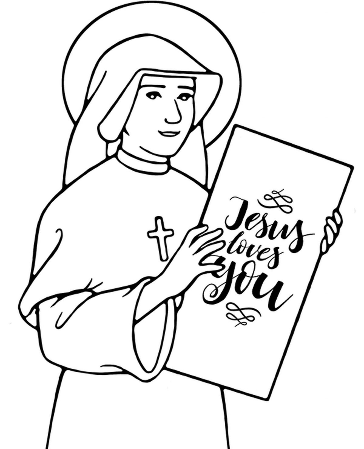 Нарисованная монашка