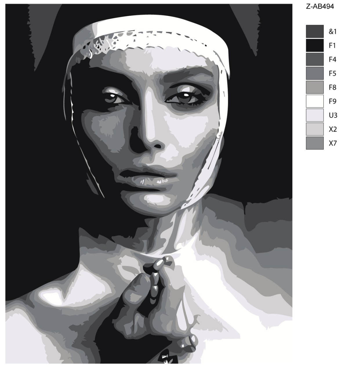 Рисунок эскиз монашка