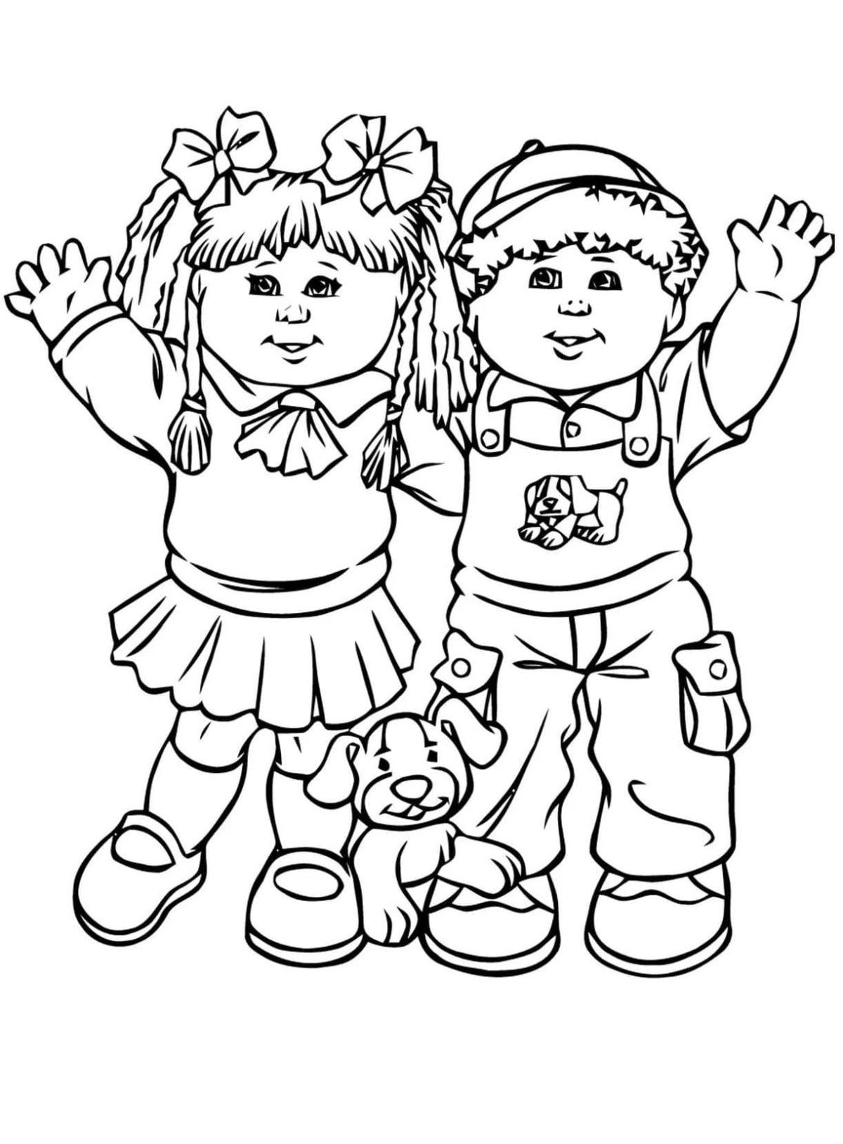 Раскраска. В детском саду