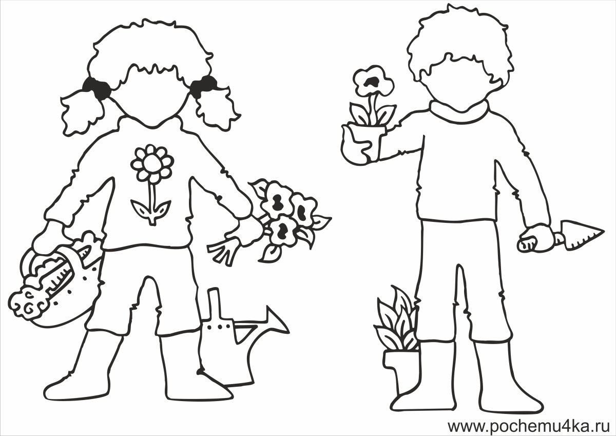 Раскраска детский сад здание