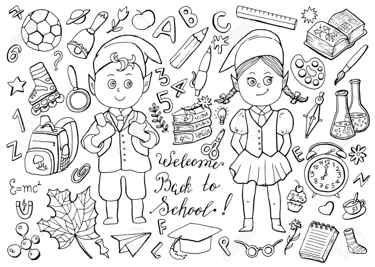 Дети и воспитатель разукрашка для детей