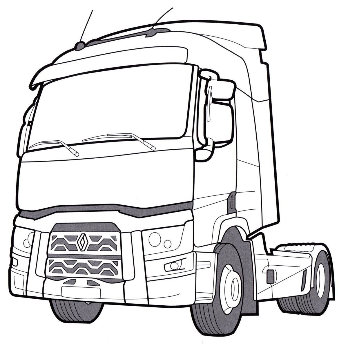 КАМАЗ 54901 раскраска