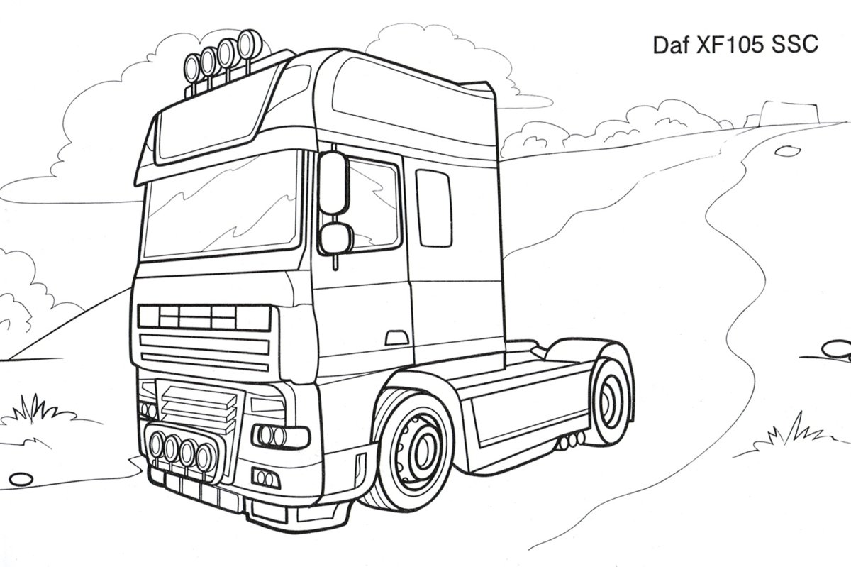 КАМАЗ Вольво сбоку 450 нарисовав