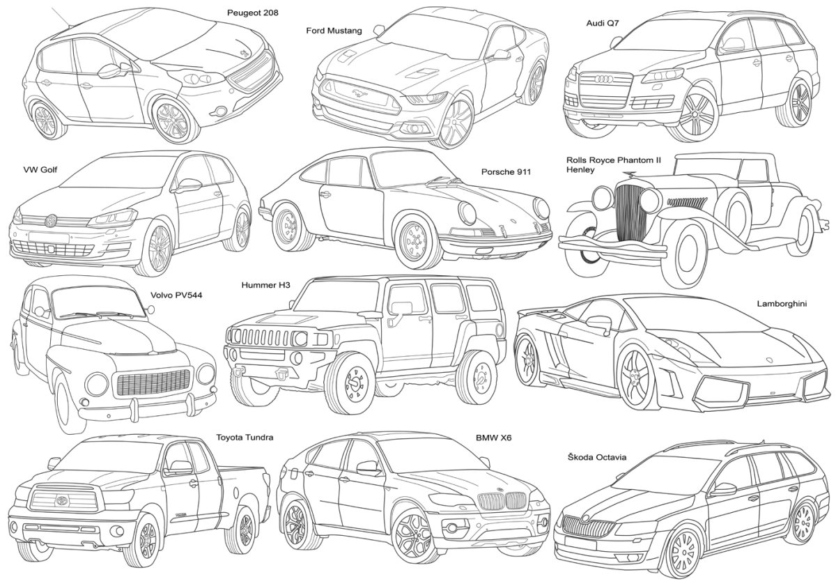 Раскраска Вольво xc70