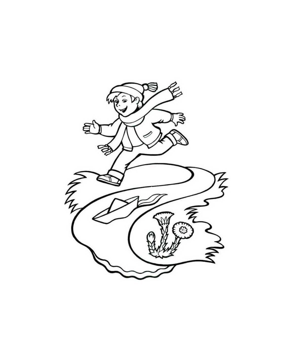 Ручей раскраска для детей