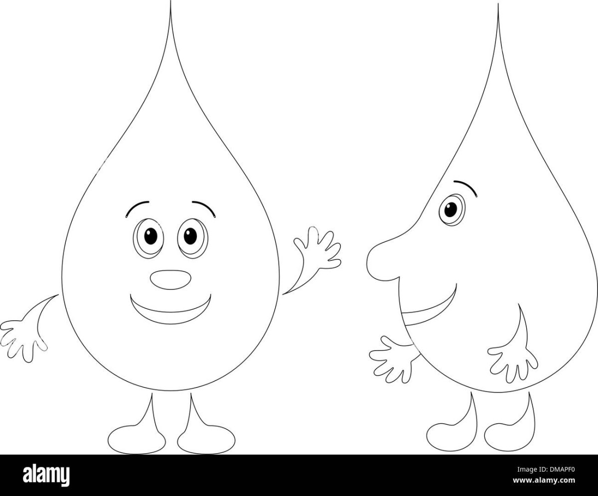 Капля воды раскраска