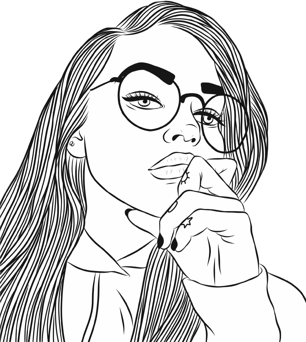 Раскраски для пиксарта девушка