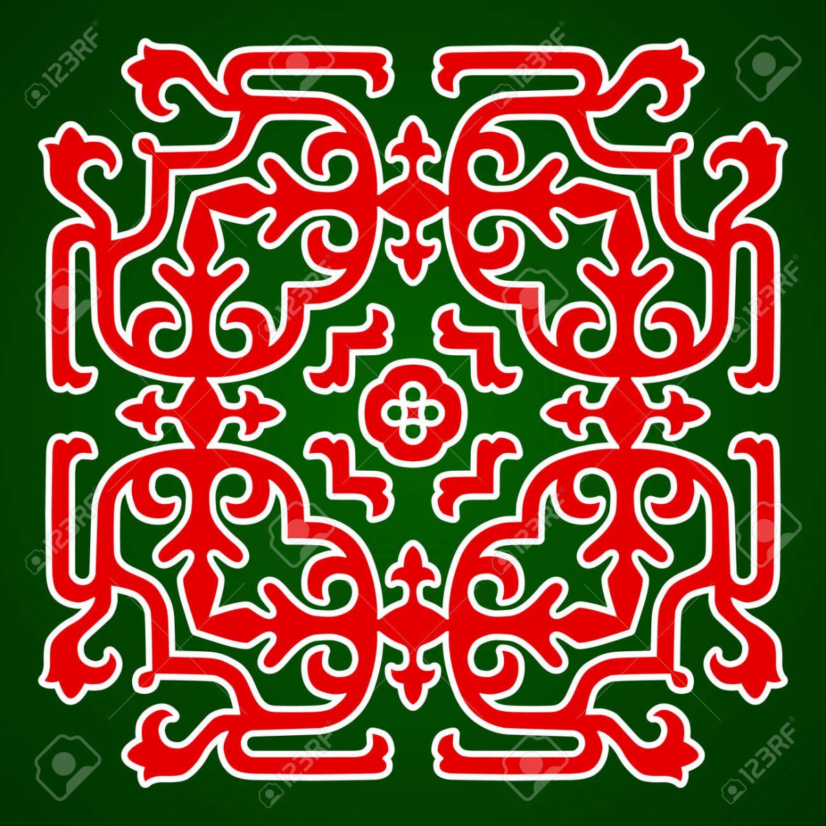 Ингушский орнамент вектор