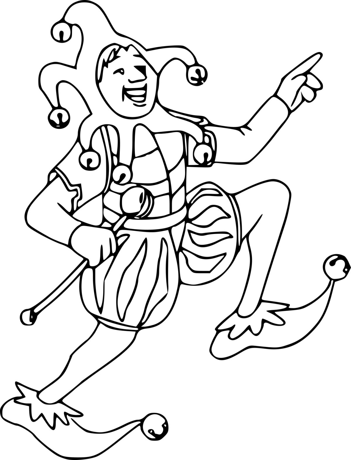 Шут раскраска