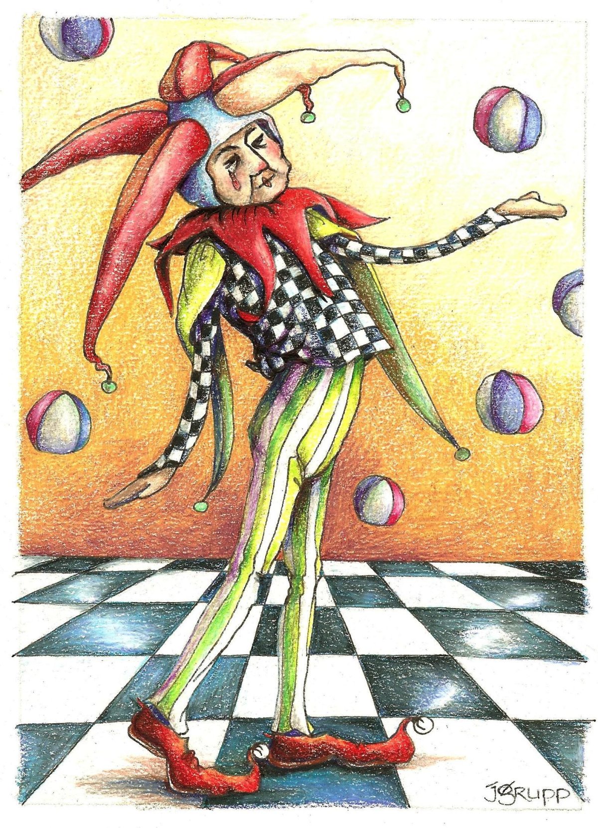 Арлекин раскраска