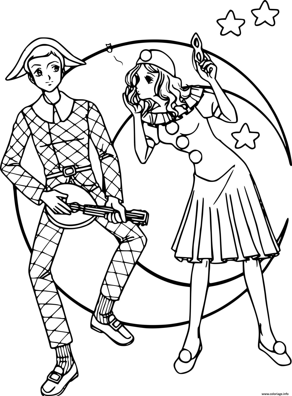 Буратино раскраска для детей