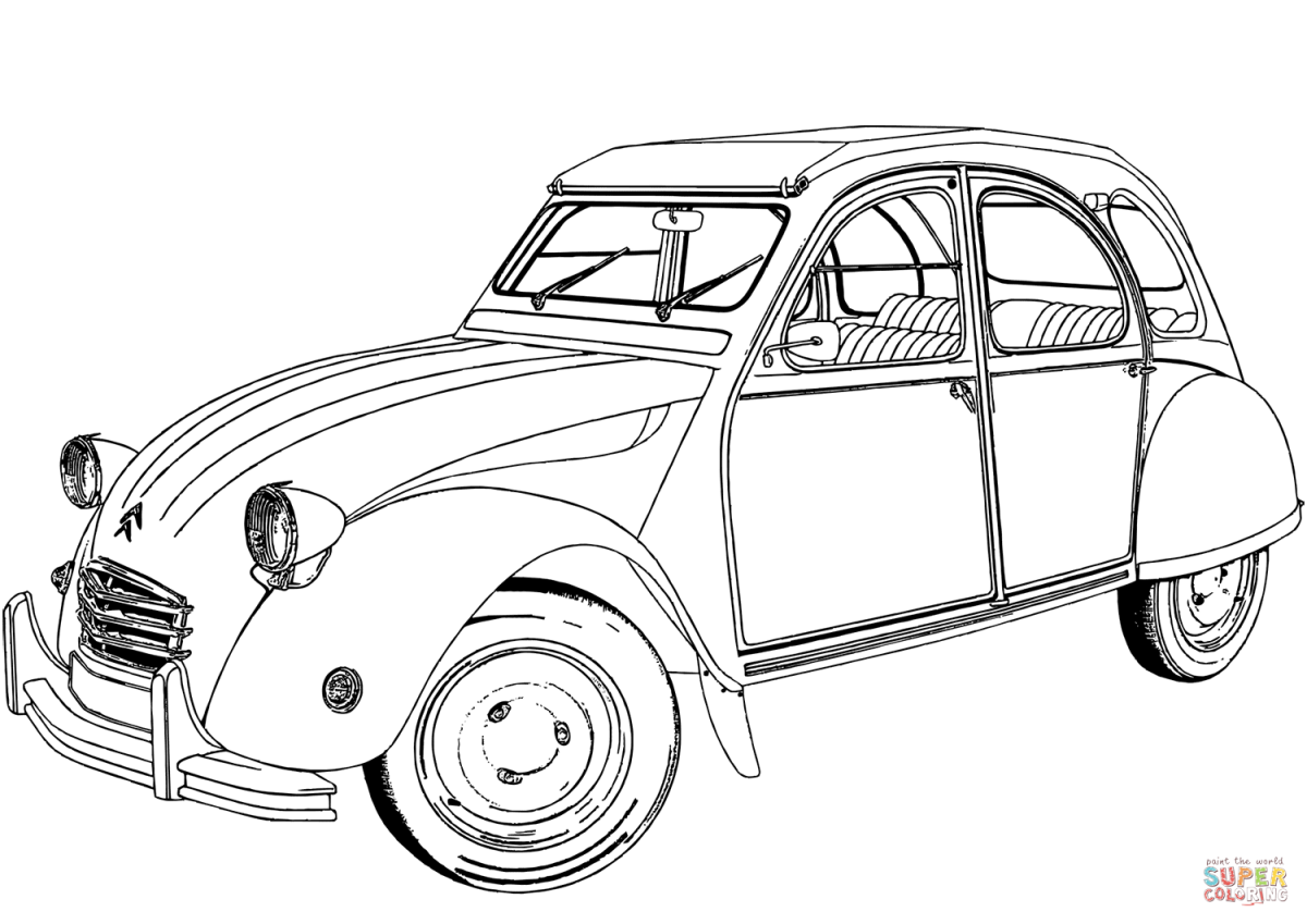 Ситроен 2cv раскраска
