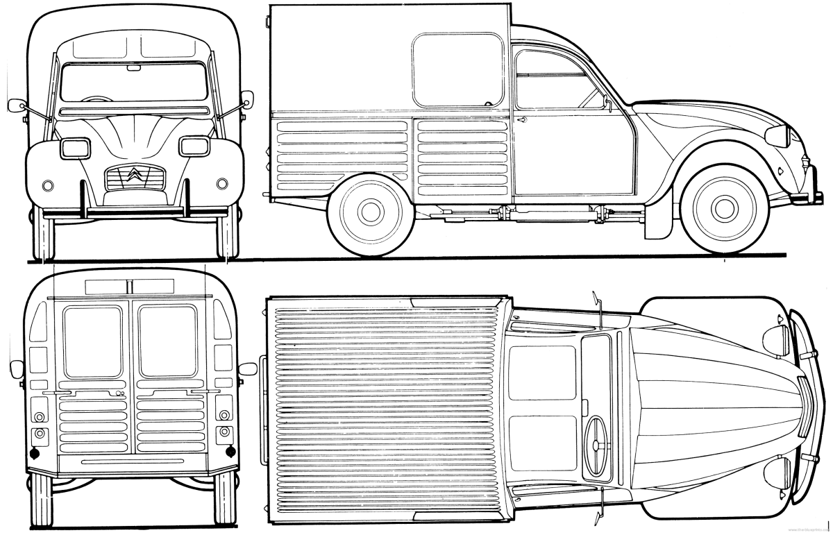 Citroen 2cv чертежи