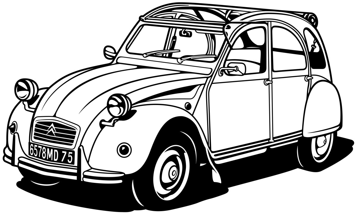 Ситроен 2cv раскраска