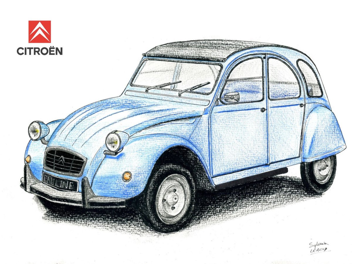 Ситроен 2cv раскраска