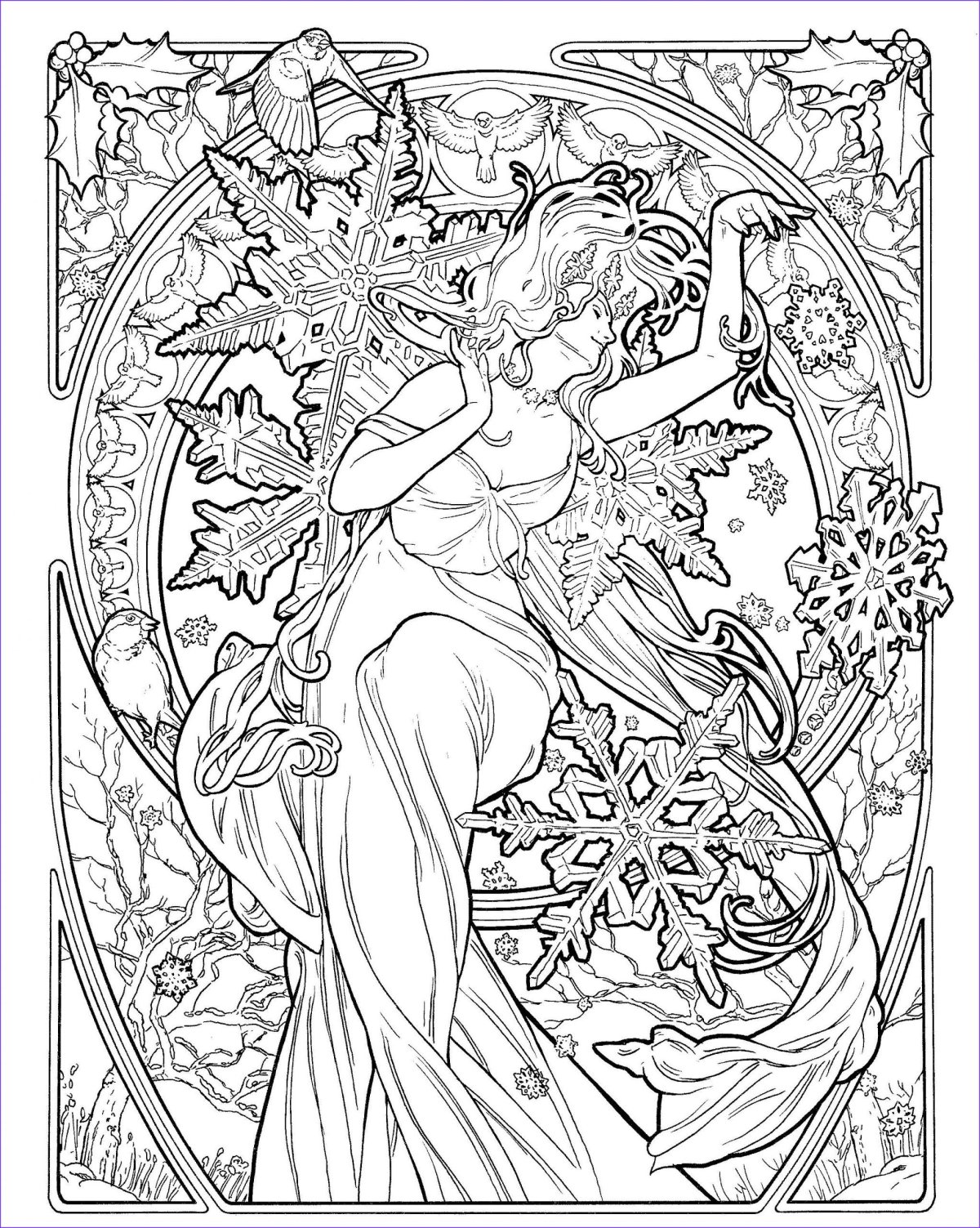 Раскраски антистресс девушки аниме