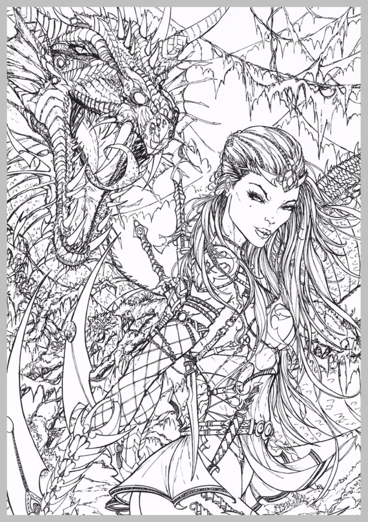 Раскраска фантазийная