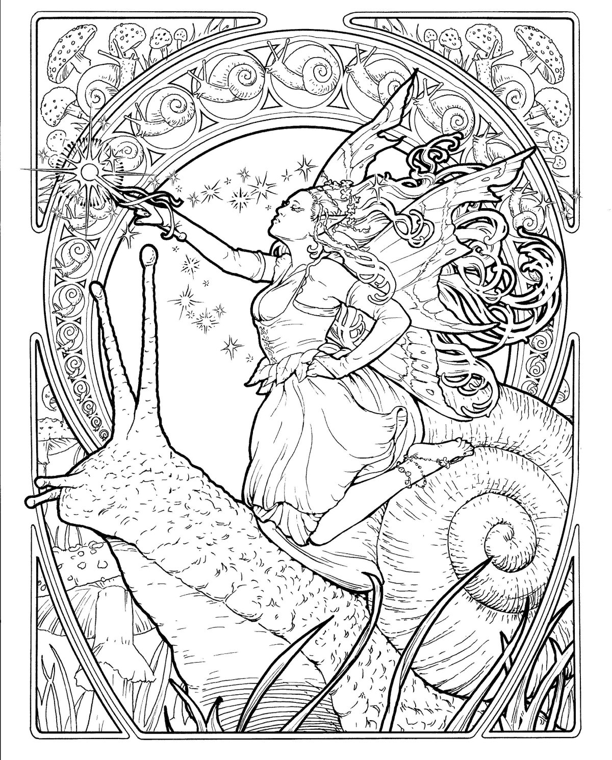 Раскраски антистресс фэнтези