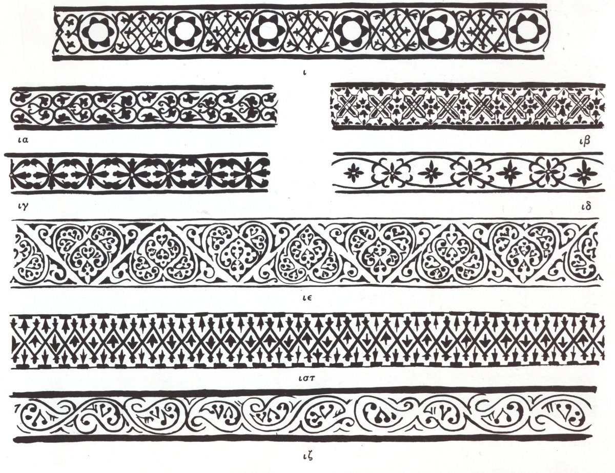 Византийский орнамент линейный
