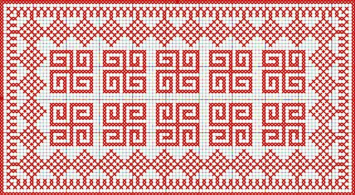 Гангур орнамент народной вышивки Славянского населения Кубани