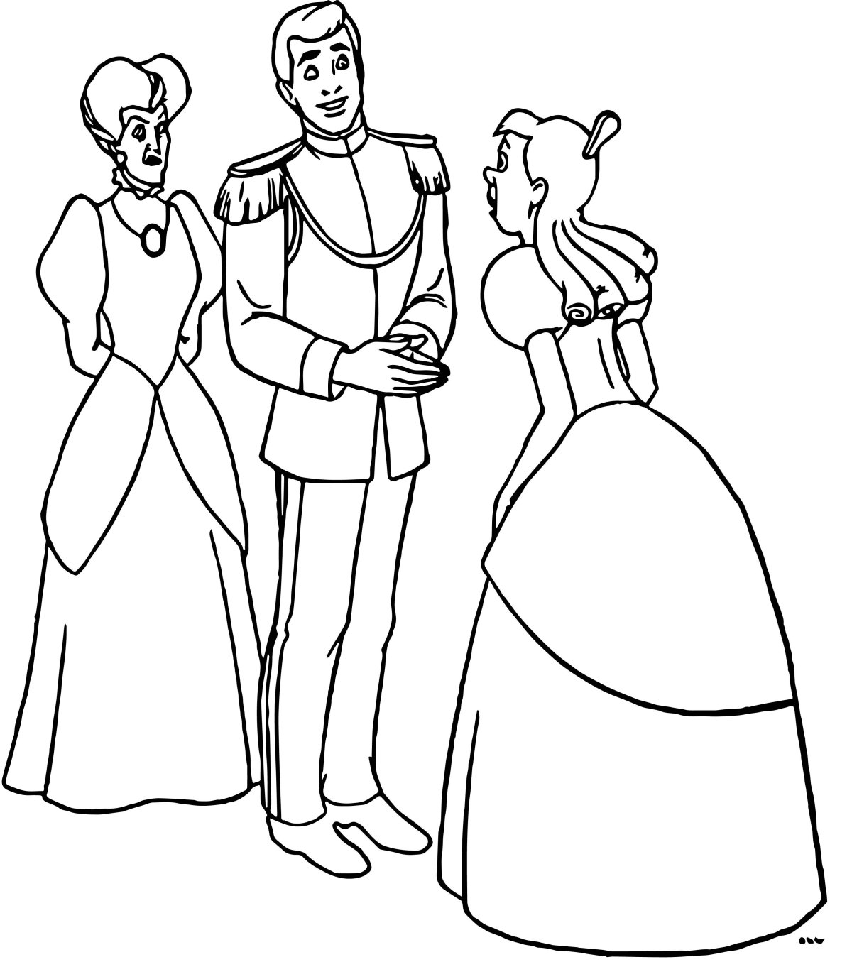 Бал во Дворце раскраска