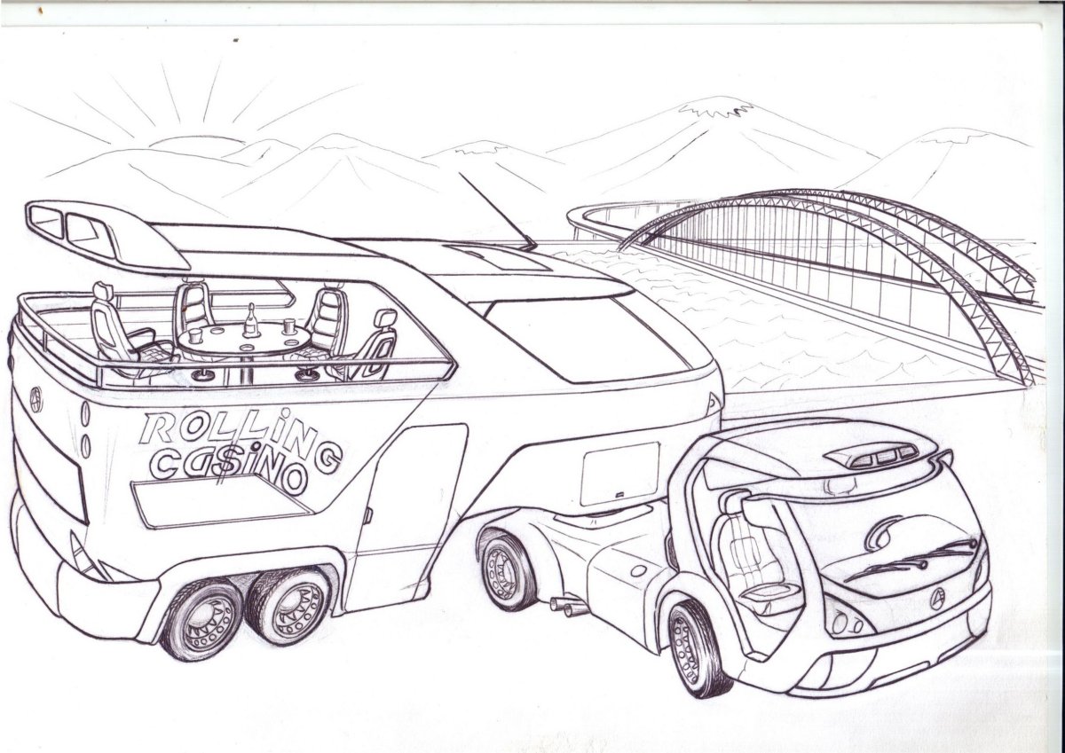 Разукрашенный багажник в авто