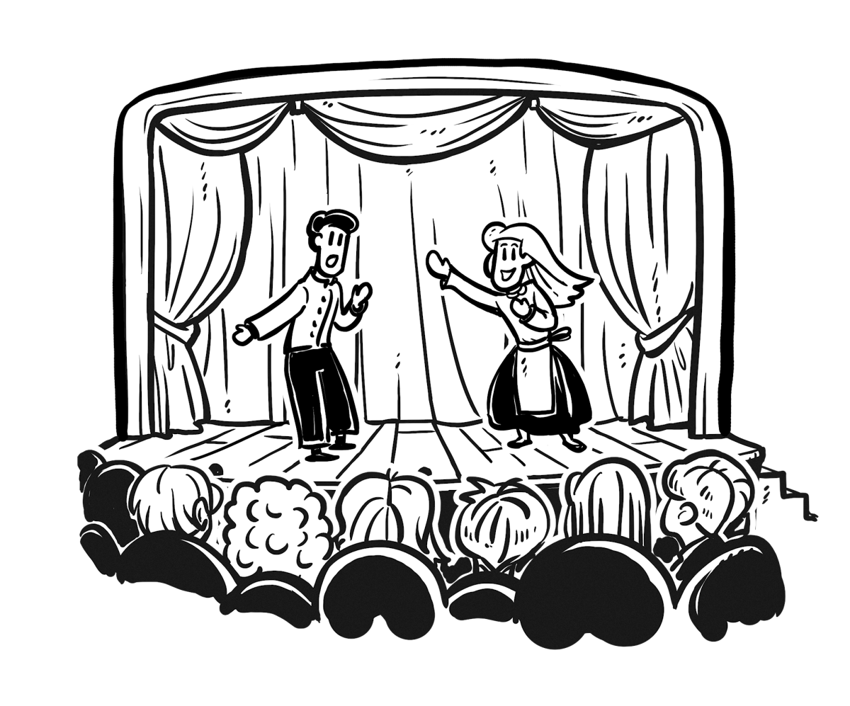 Театр раскраска для детей