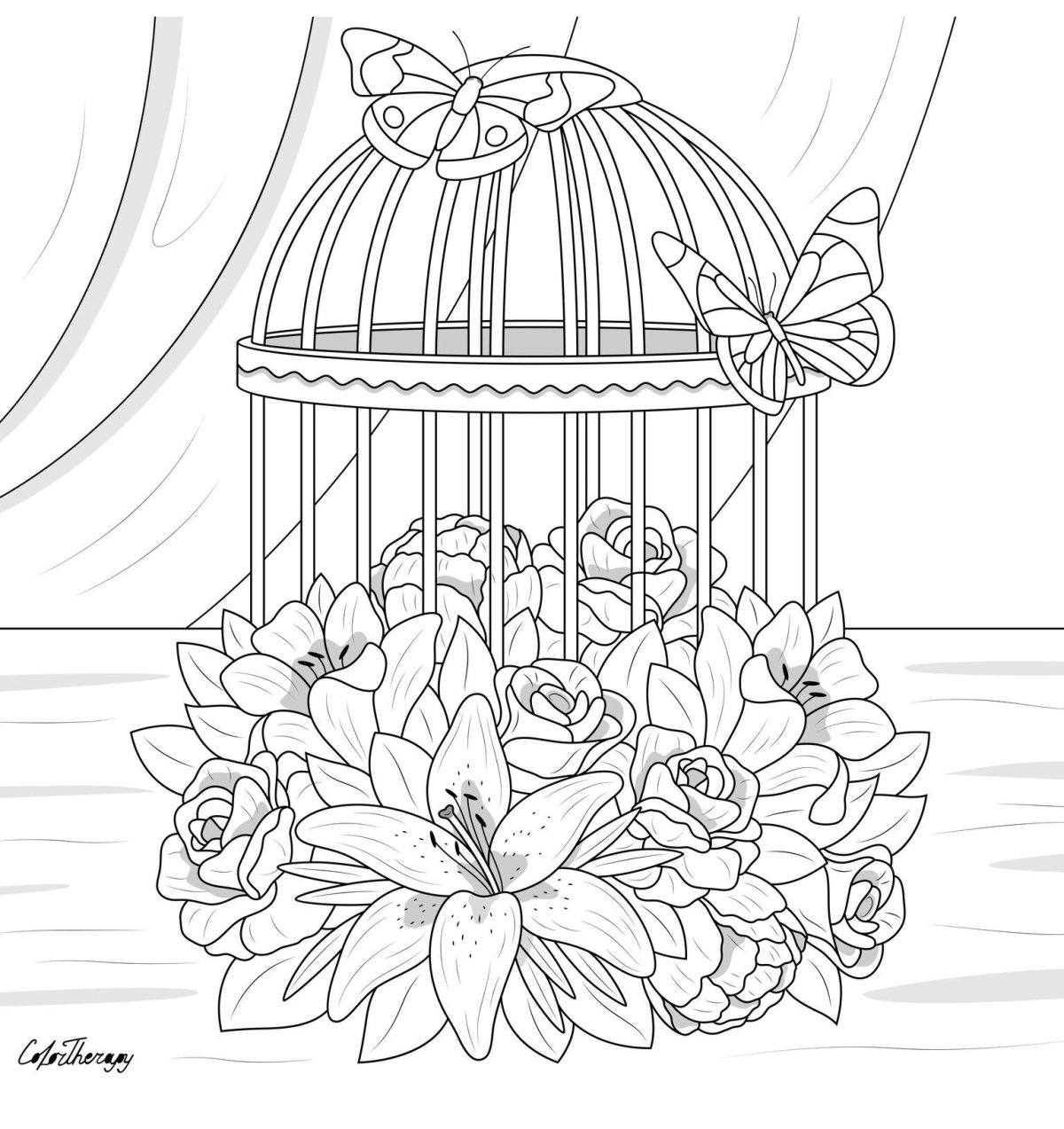 Раскраска тюльпаны в вазе