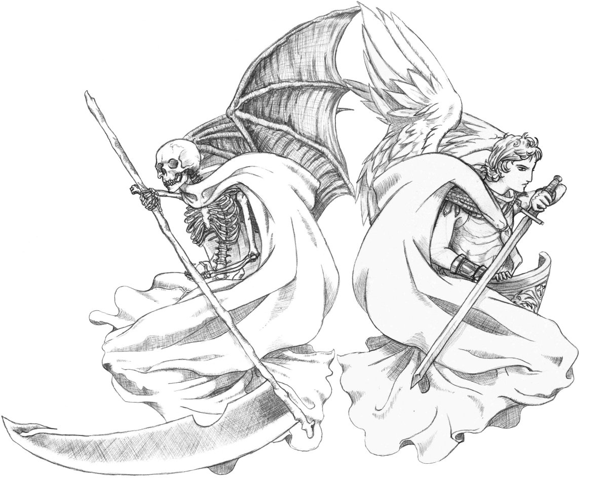 Добро и зло раскраска