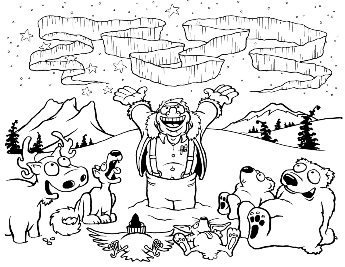 Раскраска Север