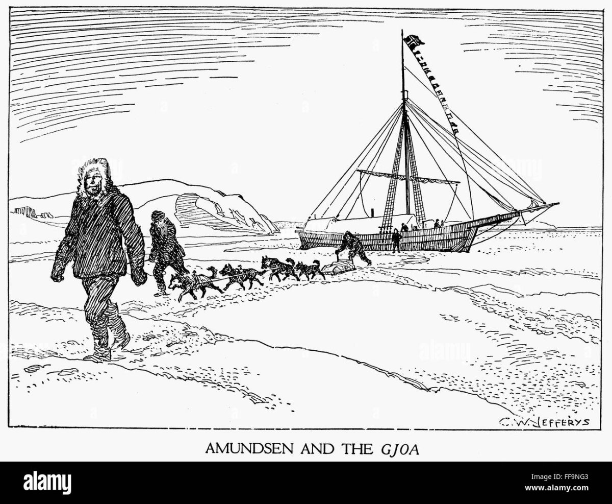 Руаль Амундсен карандашом