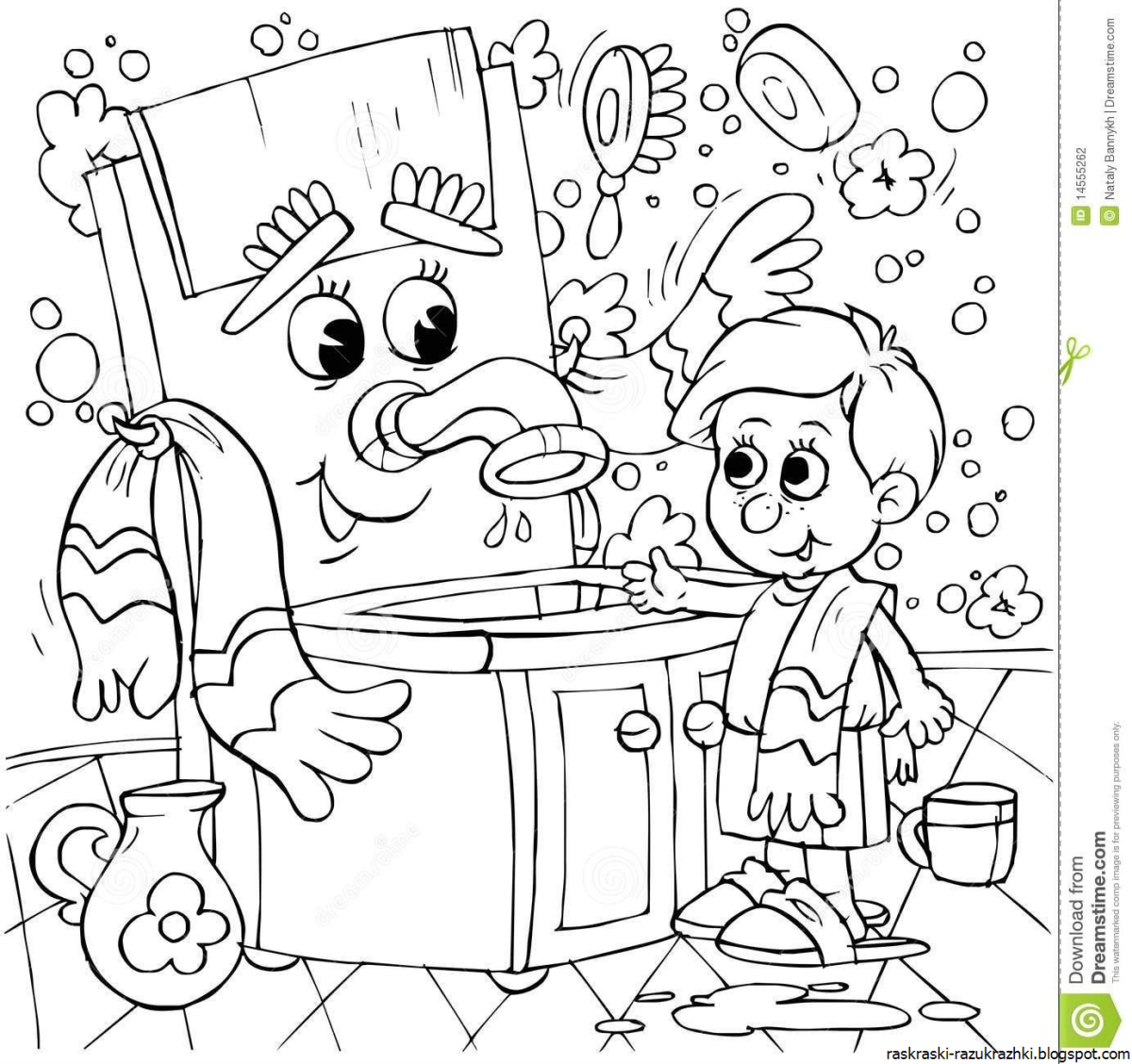 Корней Чуковский Мойдодыр раскраска