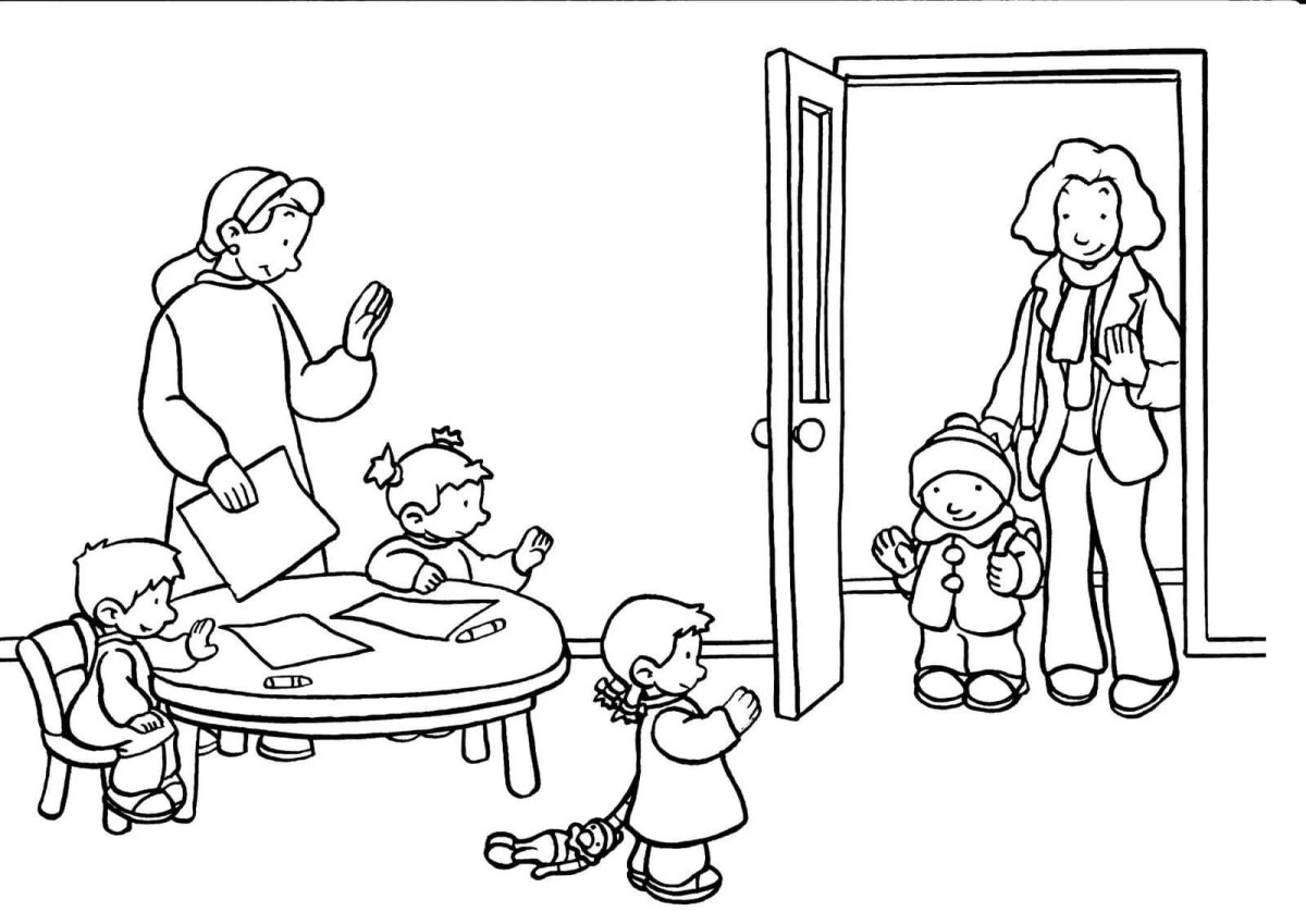 Трафарет мальчика и девочки