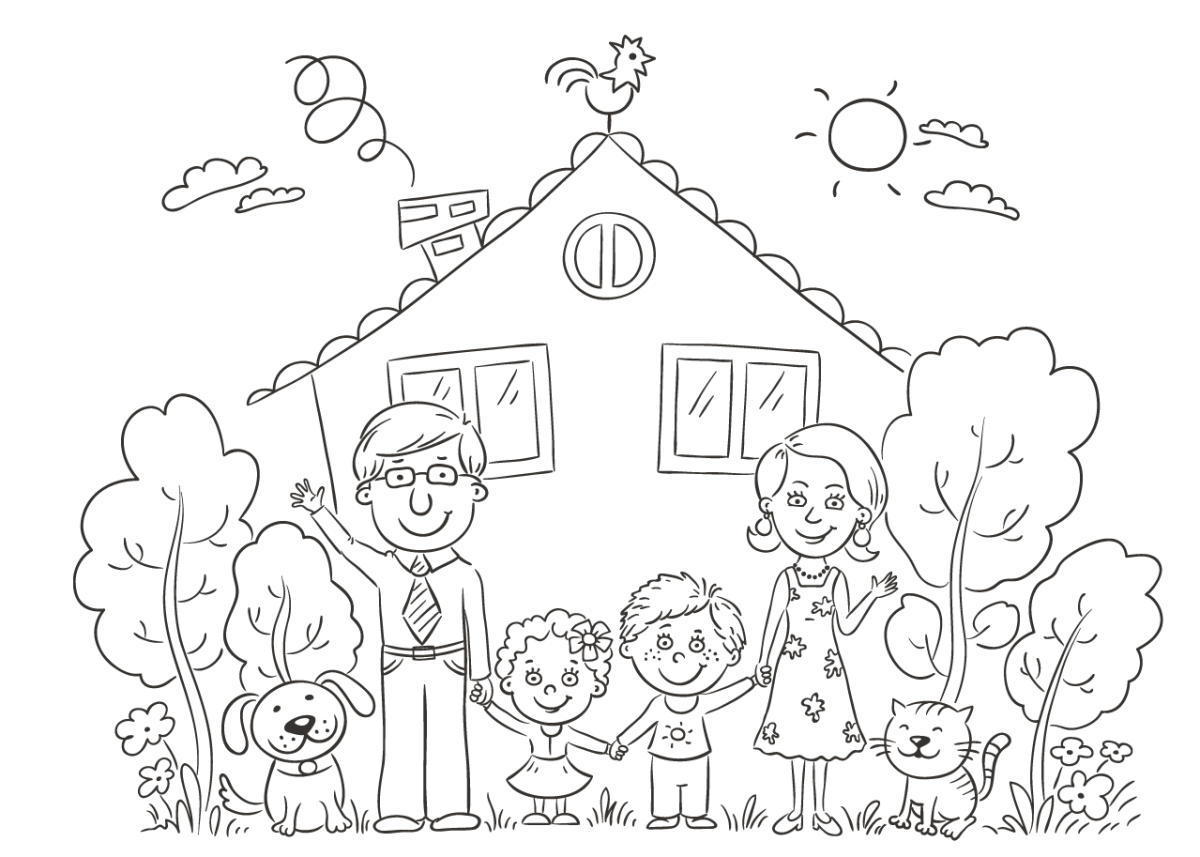 Раскраска школа