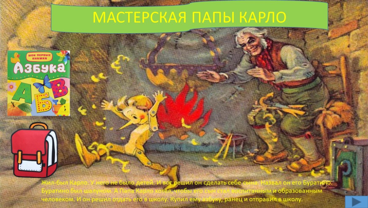 Сказка Буратино папа Карло