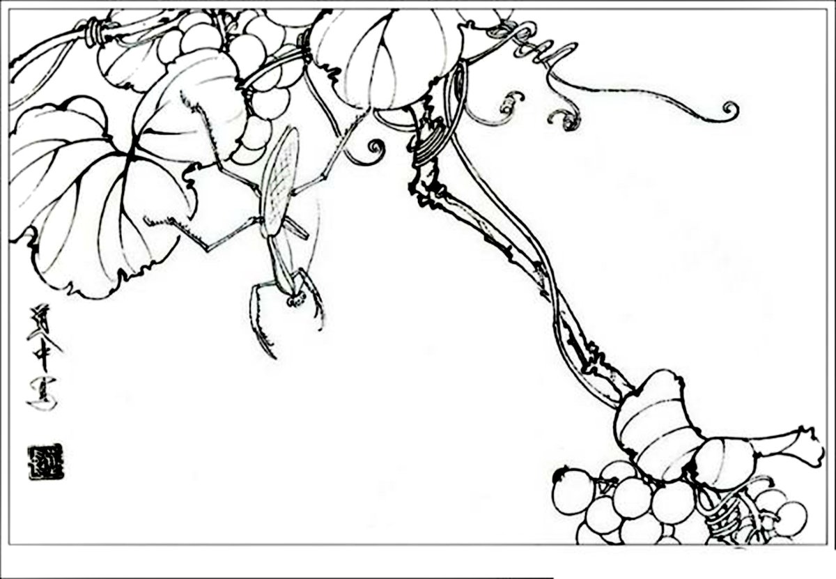 Контуры для китайской живописи