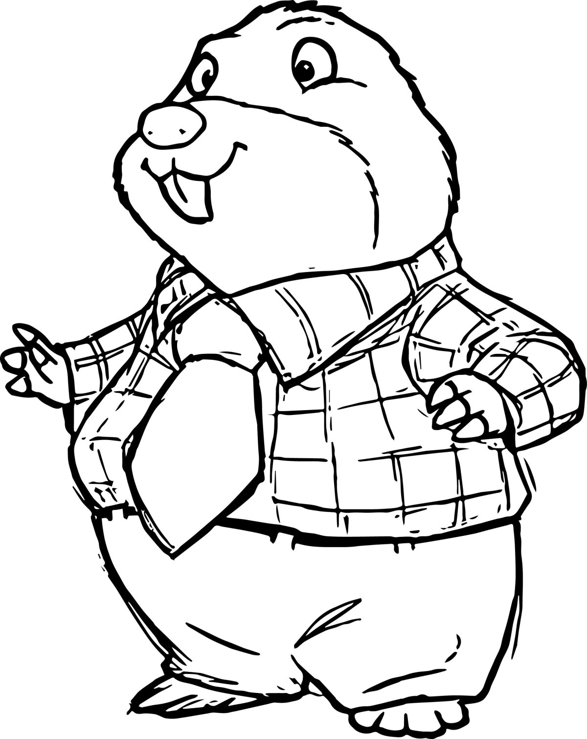 Крот разукрашка