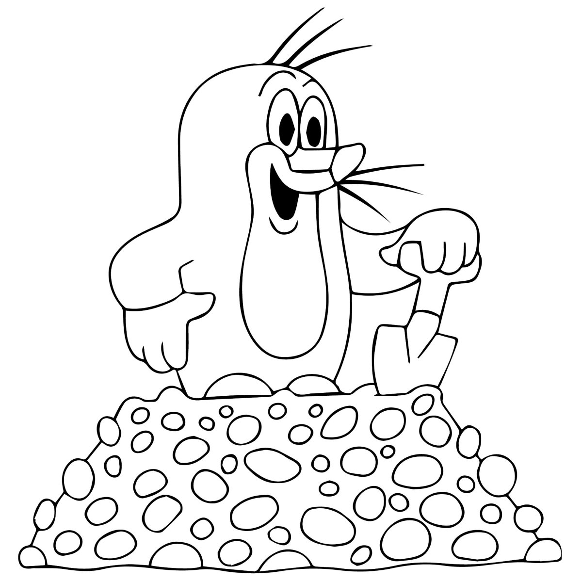 Кротик чешский раскраска