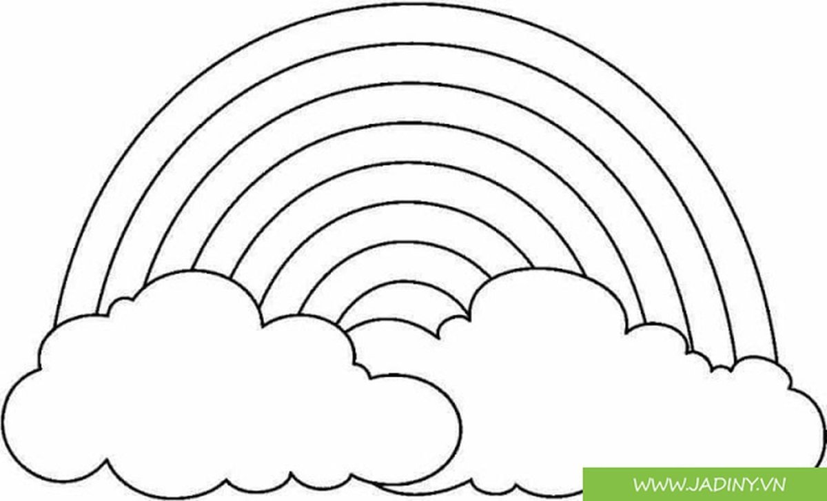 Радуга раскраска для малышей