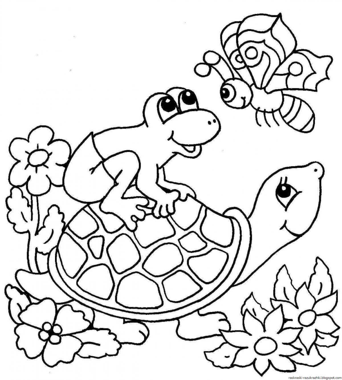 Раскраска лягушка зонтиком