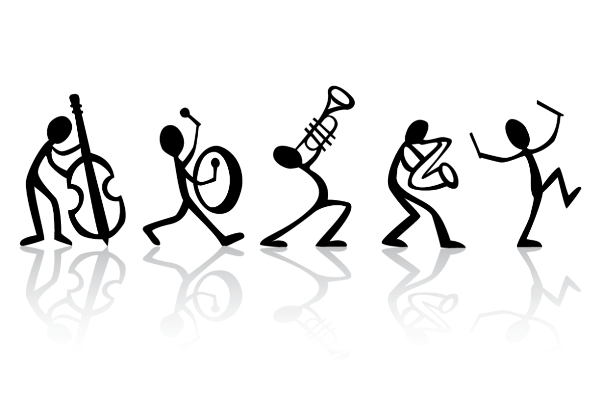 Смешные человечки танцуют