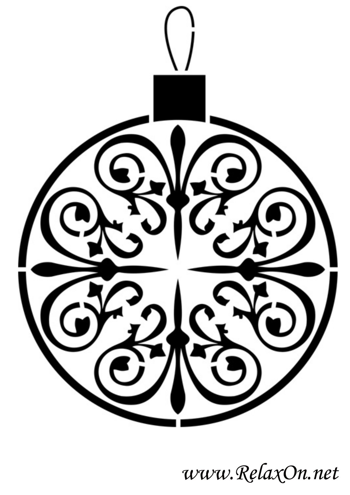 Рождественские узоры раскраска